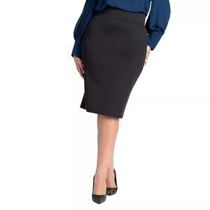 Eloquii Neoprene Black Pencil Skirt
